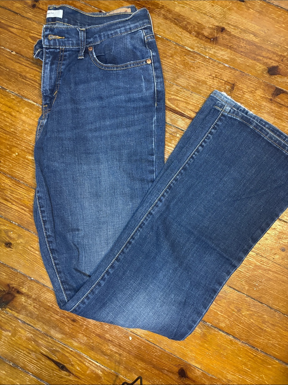 Levi's 515 Boot Cut Dark Blue Denim Jeans
